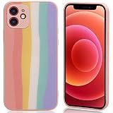 Leaum Schutzhülle Kompatibel mit iPhone 12 Hülle, Leicht Ultra Dünn Weich Silikon Stoßfest Kratzfeste Handyhülle für iPhone 12 (6,1 Zoll) Fallschutz Schutz Case - R