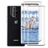 [2+2 Stück] Panzerglas Schutzfolie Kompatibel mit Oneplus 8 Pro, Frei von Kratzern, 9H Härte, 0.3mm, HD Folie + Kamera Displayschutzfolie,Panzerglas für Oneplus 8 Pro, Schw