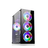 DIY Zusammenbauen Desktop-Computer Side Through Chassis Power Shell Acryl ATX Spiel Wasserkühlung