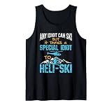 Heli Ski Funny Heli-Skiing Skifahrer Extremsport Helikopter Tank Top