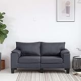 Nicoone 2-Sitzer-Sofa Gepolstertes Sofa Freizeit Sofa Rückenlehne Sofa Liege Sofa für Schlafzimmer und Wohnzimmer Dunkelgrau S