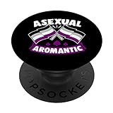 Asexual Aromantisch Asexueller Stolz Flagge Liebe lustig Aromantisch PopSockets mit austauschbarem PopGrip