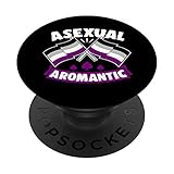 Asexual Aromantisch Asexueller Stolz Flagge Liebe lustig Aromantisch PopSockets mit austauschbarem PopGrip