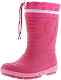 G&G Kinder Mädchen Gummistiefel Regenschuhe Nitrilgummi pink/rosa, Größe:35, Farbe:Pink