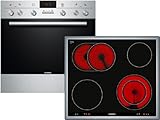 Siemens EQ231EK02 Einbau-Herd-Kochfeld-Kombination / A / Kochfeld: Ceran/Glaskeramik / Herdfarbe: Edelstahl / 3D-Heißluft Plus / Automatische Schnellaufheizung / Elektronik-Uhr inkl. T