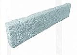 Splittprofi Palisade Granit hellgrau 8x25x100cm gestockt Kantenstein Beeteinfassung