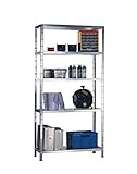 SCHULTE REGALWELT REGALE FÜR DIE EWIGKEIT Regalwelt Lageregal mit 5 PowerMAX Fachböden, 200x100x35, Stecksystem, Traglast je Boden bis zu 85 Kg, Verzink