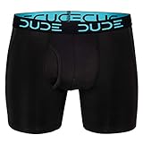 Dude Products Herren Boxer Briefs Retroshorts, schwarz, M