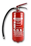 6kg Pulver Feuerlöscher Protex PDE6 Pulverlöscher mit Manometer hergestellt für Ingbertson Pulverfeuerlöscher für Gewerbe geeignet (6kg, mit Manometer)