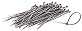 100 Stück Kabelbinder in grau 300mm x 4,8 mm, starke Nylonstreifen UV-beständig für das Fechten Maschenfechten Perfekt für die Montage von Schutzmatten für Brüstungen,Zäune, Bündel, Kabelverb