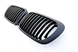 Kühler- Sport- Front- Rippen- Grill Schwarz Matt Eintragungsfrei Set Passend für BMW E46 Coupe+Cabrio Vor-Facelift 99-02