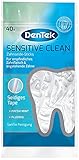 40 St. DenTek Sensitive Clean Zahnseide-Sticks - für sensibles Zahnfleisch - engstehende Zähne - Zahnreinigung der Zahnzwischenräume - Minzgeschmack - Fluorid - Zahnstocher - Zungenreinig