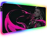 Gaming Mouse Pads Anime Handsome Girl RGB Gaming Computer Desk mat Mouse pad Backlit Large XXL Gamer Keyboard Mat with Backlight 300x600x4