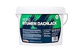 WORQ 10L Bitumen Dachlack, Isolieranstrich, Dachbeschichtung, Dachlack, Schutzlack. Regeneriere-Schützen-Flachdachbeschichtung- Dachrep