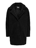 ONLY Damen ONLAURELIA Sherpa Coat OTW Mantel, Black, XS