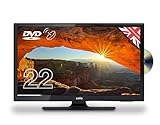 Cello 55,9 cm (22 Zoll) Full HD LED TV/DVD Freeview HD und Satellitenempfänger, hergestellt in Großbritannien, Schw