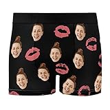 Boxershorts mit individuellem Gesicht, personalisierbar, lustig, Boxershorts, personalisierte Freundin, Gesichts Slips Unterwäsche für Männer und Freund, Design 3, XL