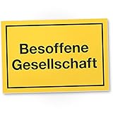 DankeDir! Geschlossene Besoffene Gesellschaft Kunststoff Schild mit Spruch - lustiges Geschenk für ihn Geschenkidee Geburtstagsgeschenk Männer Party Deko Zubehör Scherzartikel JGA - Accessoire Fotobox