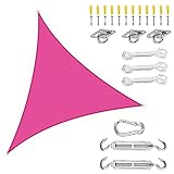 PYapron Sonnensegel Sonnenschutz, Imprägniert Atmungsaktiv 95% UV-Schutz Sonnenschutz Mit Seilen Und Befestigungs Kit, Wasserdicht Luftdurchlässig Für Garten Innenhof Terrasse,#21,2x2x2