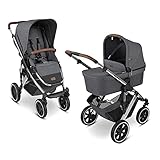 ABC Design 2 in 1 Kinderwagen Salsa 4 Air Diamond Edition - Kollektion 2022 – Kombikinderwagen für Neugeborene & Babys – Inkl. Sportsitz Buggy & Tragewanne – Radfederung & Luftreifen – Farbe: asp