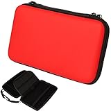 TECHGEAR 2DS XL Case Tasche für New Nintendo 2DS XL, mit Aufbewahrung, Gehäusedeckel, Hartschale, Hartschützender Reise- & Aufbewahrungskoffer für 2DS XL Konsole & Zubehör - R