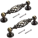 2 Stück Antiker Türknauf, Bronze Antiker Schubladengriff, Vogelkäfig-Türgriffe Aus Metall, für Schubladen Tür Schränke Badezimmer Küche Hotel Dekoration, Europäischen Stil Vintage B