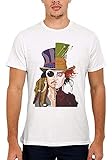 Mad Hatter Johnny Depp Jack Sparrow Men Women Vest Tank Top Unisex T Shirt White S