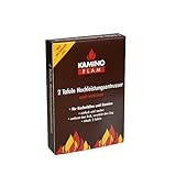 KaminoFlam Rußentferner zur Reinigung von Kamin & Kachelofen - Hochleistungs Entrußer für den Kaminofen - Kaminreiniger Platten für Holz & Kohle O