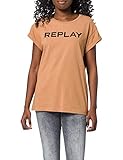 Replay Damen W3525 T-Shirt, 719 Hazelnut, XL