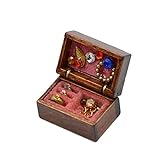 Möbel Klassisches Spielzeug Kreative Geschenke für Make-up Kosmetikbox Mädchen Puppenhaus Miniatur Dressing Case Pretend Play Andenkenbox