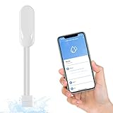 FROGBRO Smart Wassermelder mit versteckbar Sensorkabel, Regenalarm Wasserstandsalarm Wasserleckalarm 3 in 1-Design, Warnen Wasserleck im Küchen Bad Keller, Push Bemerken auf Tuya Smart/Smart L