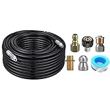 MagiDeal Sewer Jetter Kit für Hochdruckreiniger Abflussreinigungsschlauch Hochdruckreinigerschlauch, Knopfnase und rotierende Kanalisationsdü