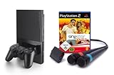 PlayStation 2 - PS2 Konsole, black inkl. SingStar Turkish Party + Mik