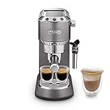 De'Longhi Dedica Style EC785.GY, traditionelle Barista-Maschine mit Pumpe, Kaffeemaschine und Cappuccino, G