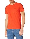 Superdry Mens M1010882A T-Shirt, Bright Orange Marl, 2XL