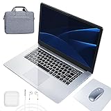 NBD Laptop 39,6 cm (15,6 Zoll) Windows 10 Netbook, Intel Celeron J3455 8 GB RAM, 128 GB ROM, Laptops mit Laptoptasche, Maus, Mauspad und Kopfhö