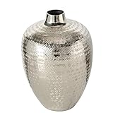 Dekovase Vase Silber Metall Blumenvase Deko Tischdeko Tischvase Metallvase 25