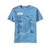 Star Wars Tatoonie Map Herren Hellblau T-Shirt | XL