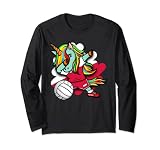 Dabbing Unicorn Polen Volleyball Liebhaber Trikot Polen Flagge Lang
