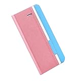DQG Hülle für Wiko Power U20, Schutzhülle Tasche PU Leder mit Kreditkarten Geldfächern Schale und Weiche Case Handyhülle Standfunktion Cover für Wiko Power U20 (6.82') - Pink
