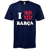 FC Barcelona - Herren T-Shirt mit Schriftzug „I Love Barca“ - Offizielles Merchandise - Marineblau - S