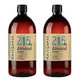 Naissance natürliches Mandelöl süß (Nr. 215) 2 x 1 Liter - Vegan, gentechnikfrei - Ideal zur Haar- und Körperpflege, für Aromatherapie und als Basisöl für Massageö