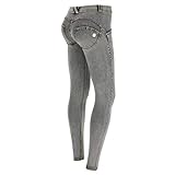 FREDDY Damen Skinny Jeans, , Grau (Jeans Grigio/Cuciture Gialle J3y), Gr. 38 (Herstellergröße:Medium)