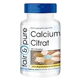 Calciumcitrat 300mg - vegan - Reinsubstanz ohne Zusatzstoffe - 100% Calciumcitrat - 180 Calcium-Tab