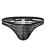 MILAX Boxershorts für Herren Gestreifte Transparente Slips für Herren Boxer Unterhose Knickers Sexy Briefs Shorts Einfarbig Unterw