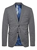Selected Homme NOS Herren SLHSLIM-JIM FLEX BLZ G NOOS Lässiger Business-Blazer, Light Grey Melange, 52