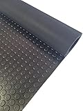 Develory Noppen Gummimatte 3mm - BREITE 0,1 bis 1,4m + LÄNGE bis 10m wählen - AUSWAHL: 60cm x 110cm x 3mm - Gummiläufer Noppenmatte Werkstattboden Bodenmatte Gummi Matte Keller Garage Anhäng