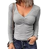 Herbst-Winter-Grube-Streifen Casual Slim langärmeliges Frauen-T-S