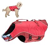 Kurgo Surf n’ Turf Schwimmweste für Hunde, Sicherheitsjacke für Hunde, 2 Kreuzgriffe, Rettungsweste für Hund, Für Kajak, Pool oder See, Reflektierend, Einstellbar, für kleine, mittel, große H