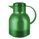 Emsa Samba Isolierkanne 509818 | 1 Liter | Quick Press Verschluss | 100% dicht | 12h heiß, 24h kalt | Grasgrün T